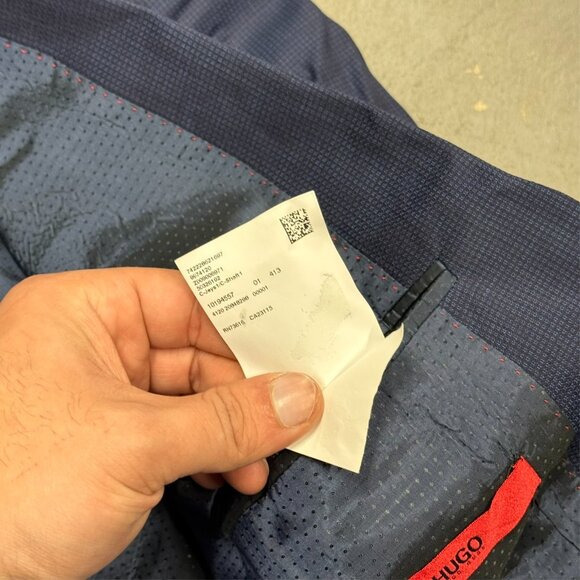 Hugo Boss Suit 2pc Nailhead 100s Wool Blue "C-Jays1" 42 S 34x23 - Picture 11 of 16